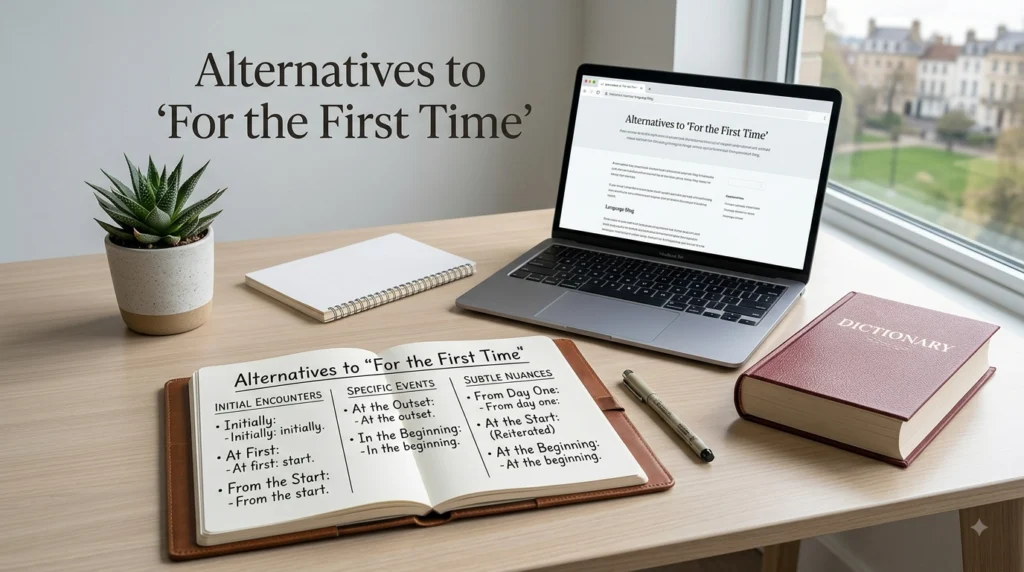 other ways to say for the first time