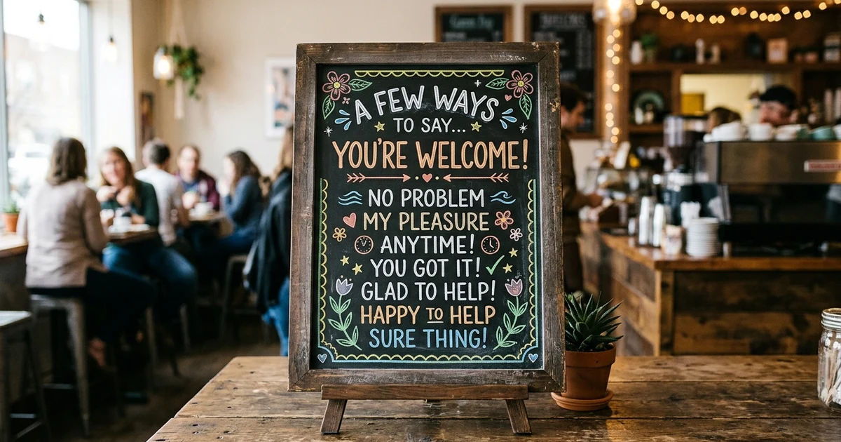 other ways to say youre welcome