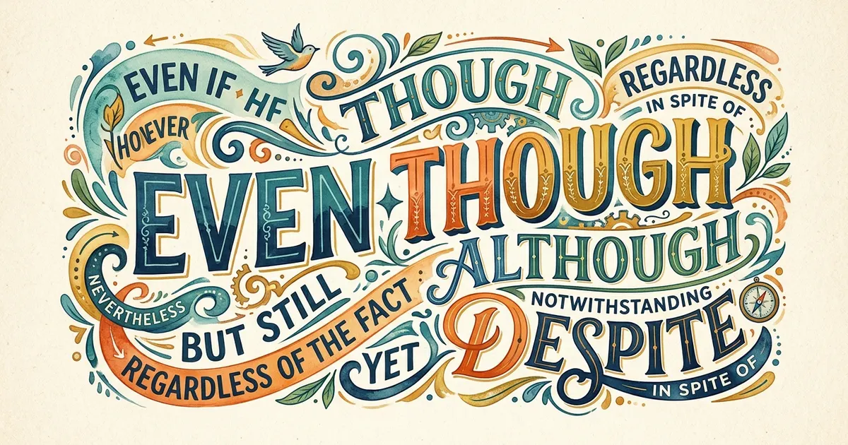other ways to say even though