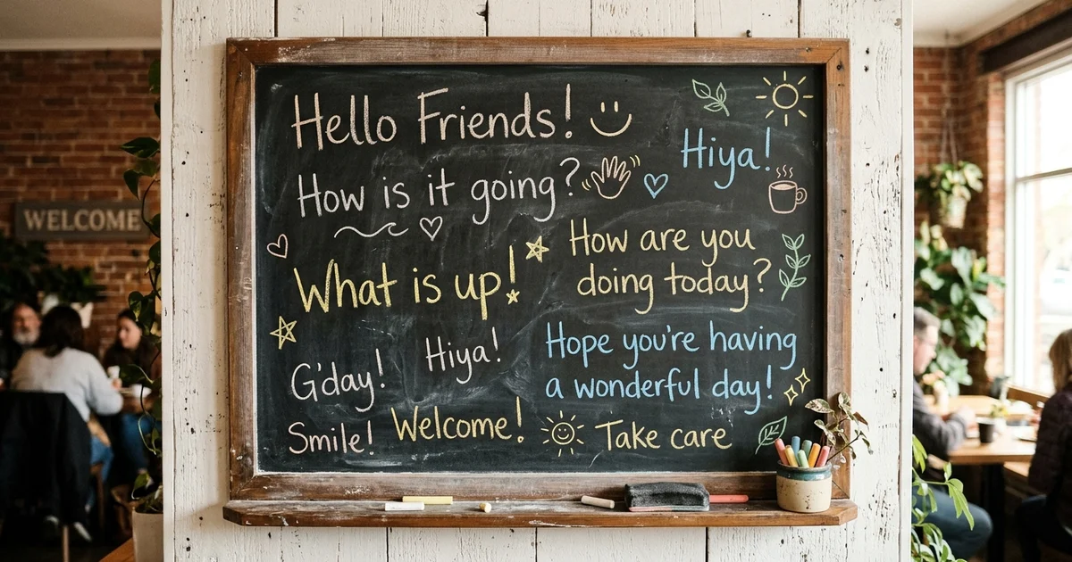 other ways to say how is it going