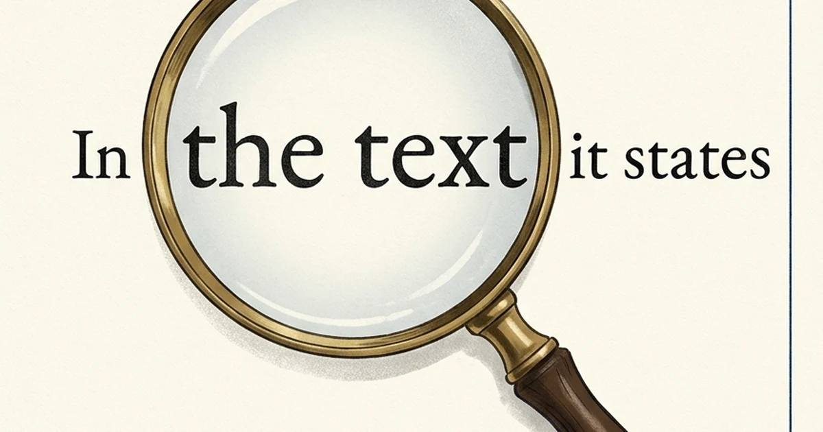 other ways to say in the text it states