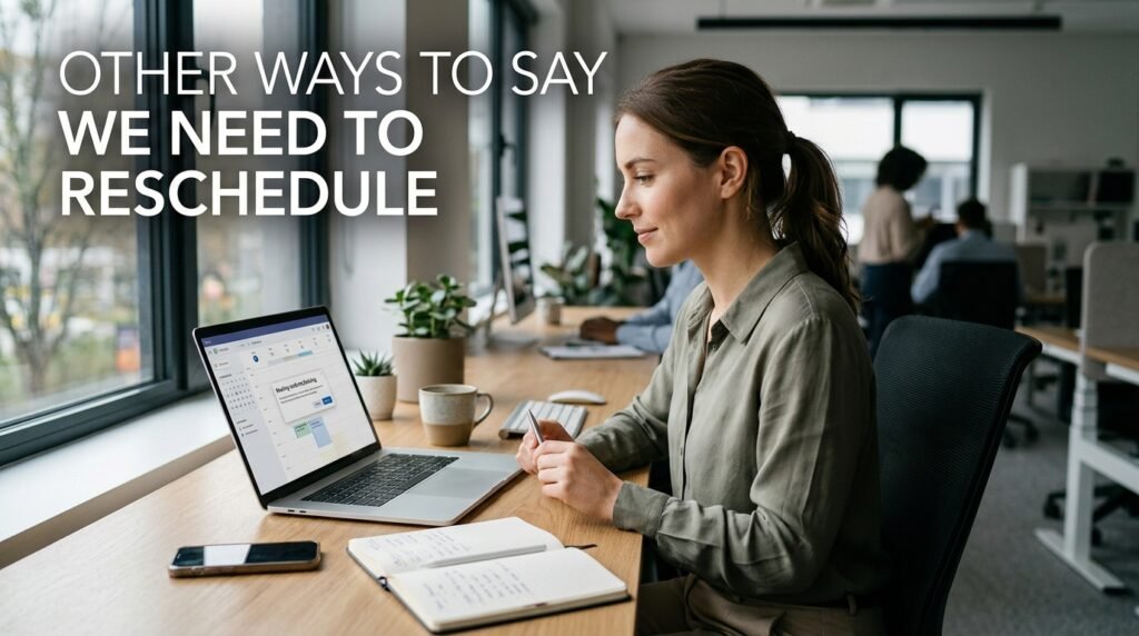 Other Ways to Say We Need to Reschedule