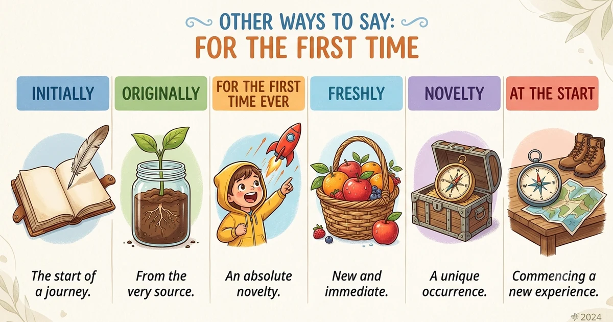 other ways to say for the first time