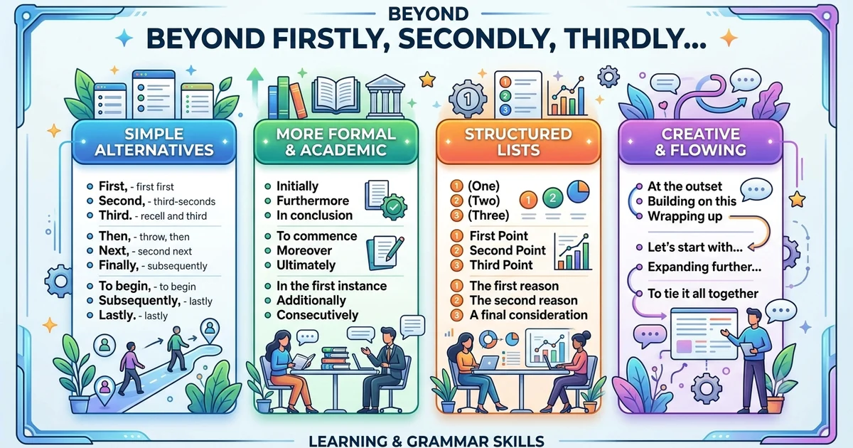 other ways to say firstly secondly thirdly