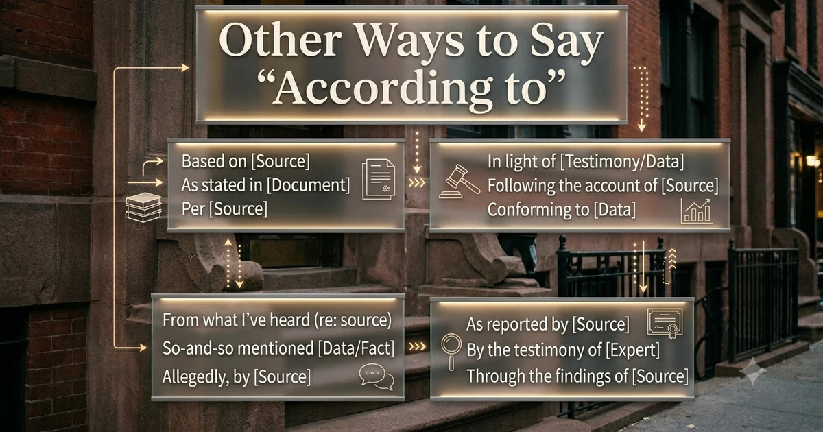 other ways to say according to