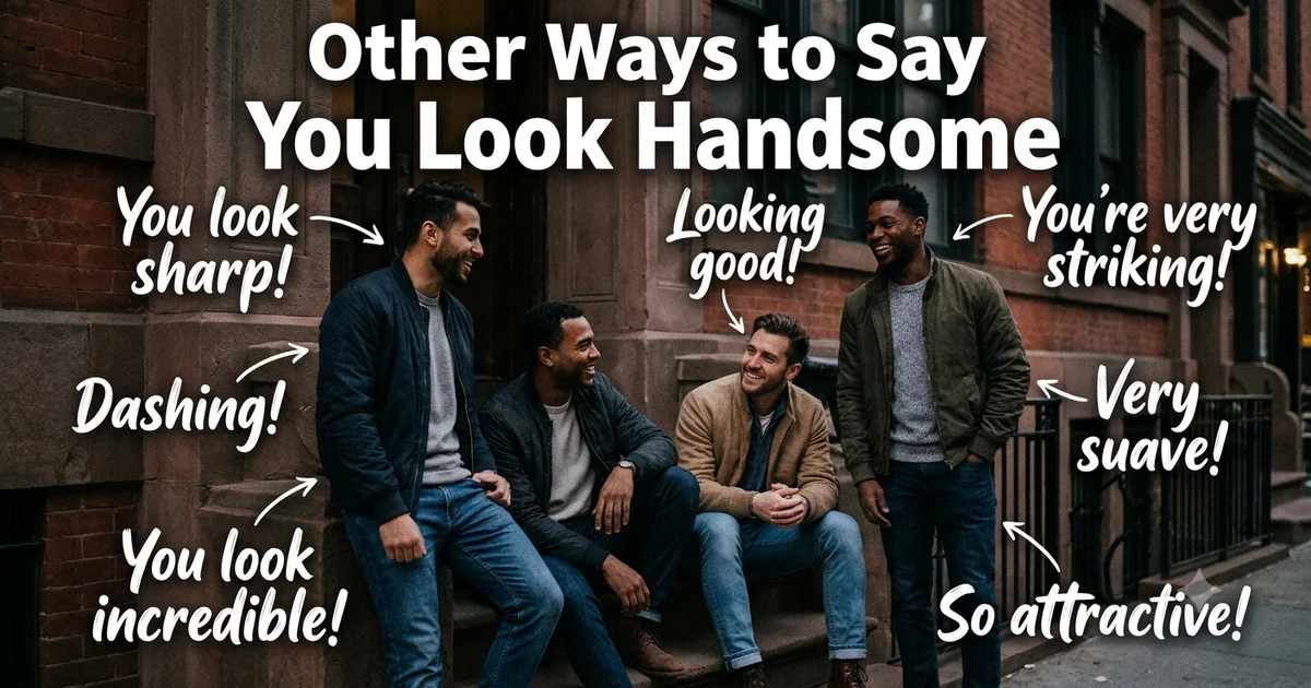 other ways to say you look handsome