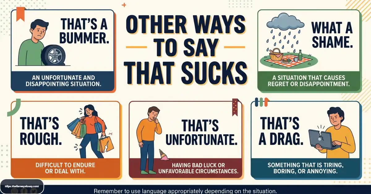 other ways to say that sucks