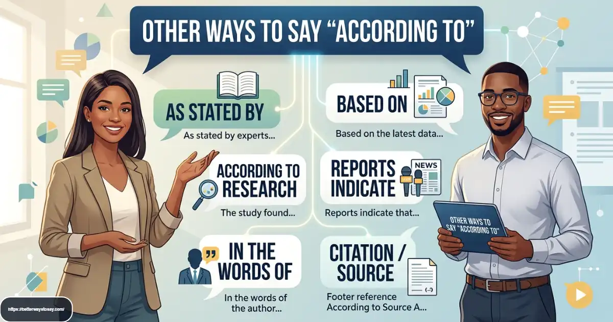 other ways to say according to