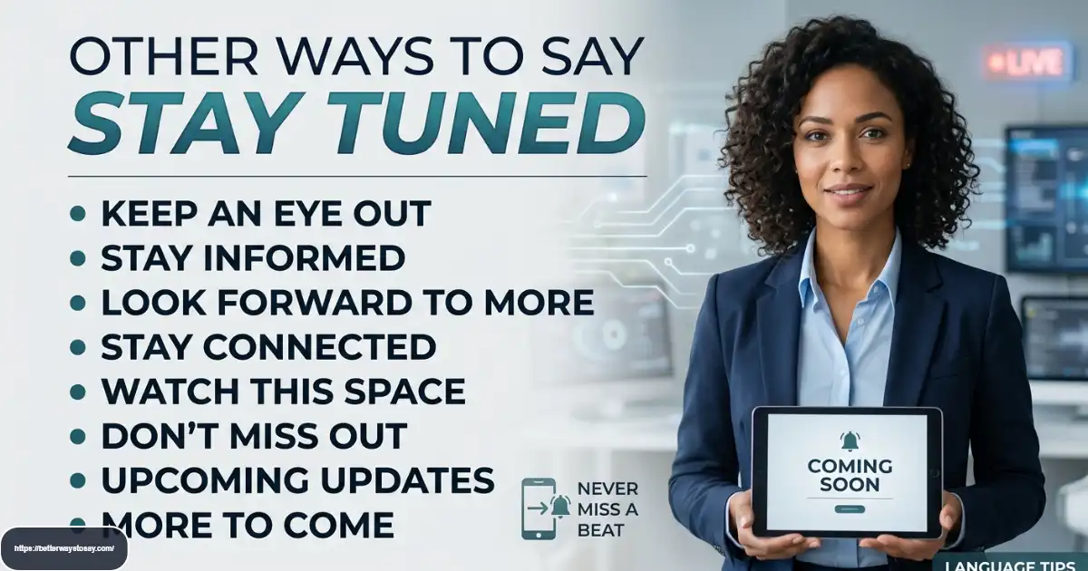 other ways to say stay tuned