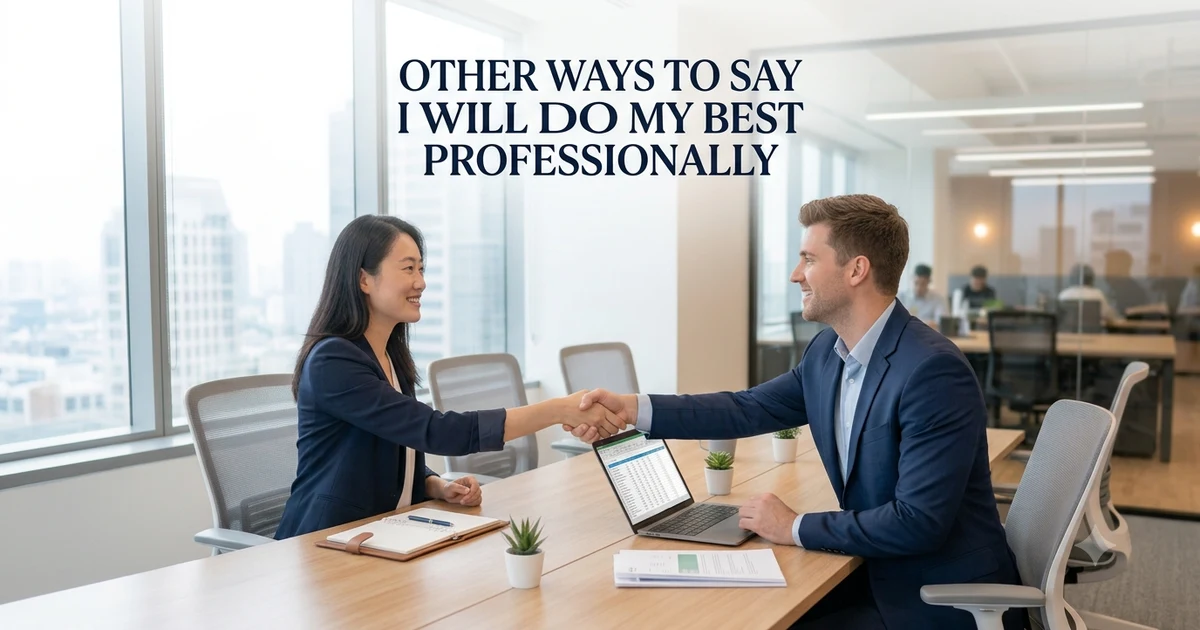 other ways to say i will do my best professionally