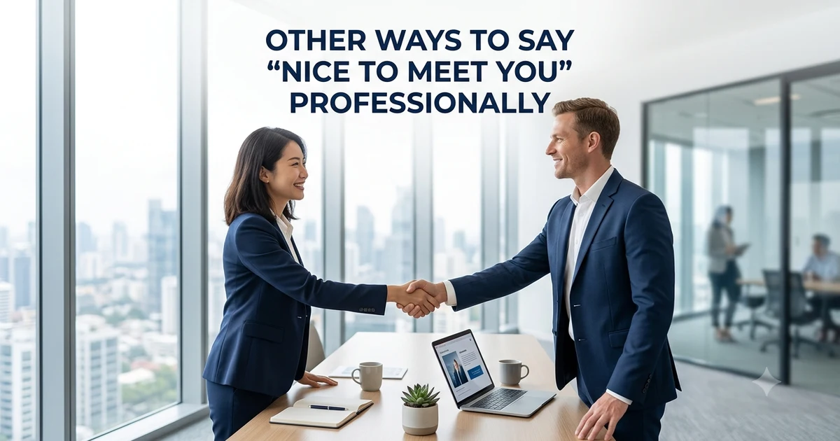 Other Ways to Say Nice to Meet You Professionally