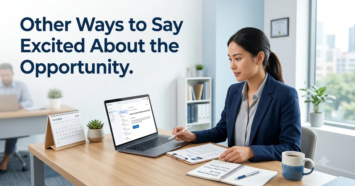 other ways to say excited about the opportunity