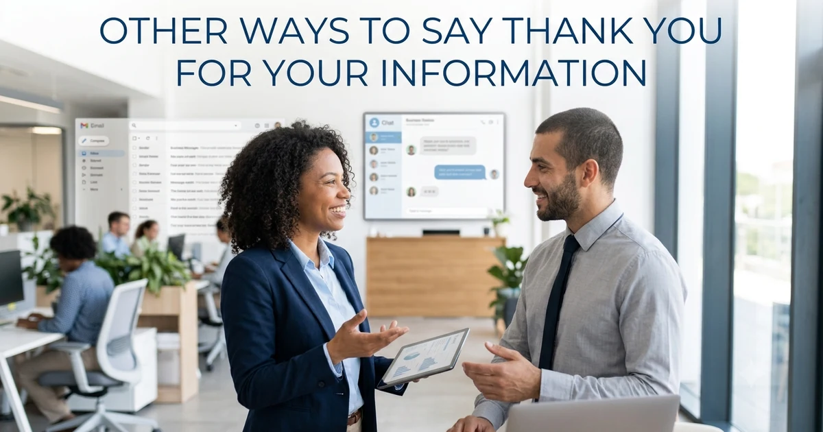 other ways to say for your information