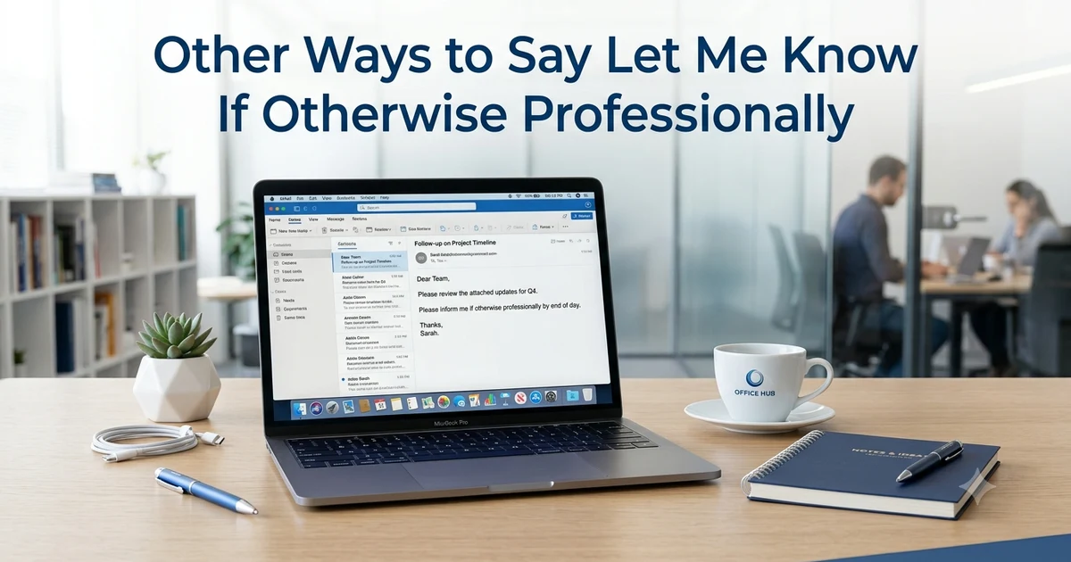 other ways to say let me know if otherwise professionally