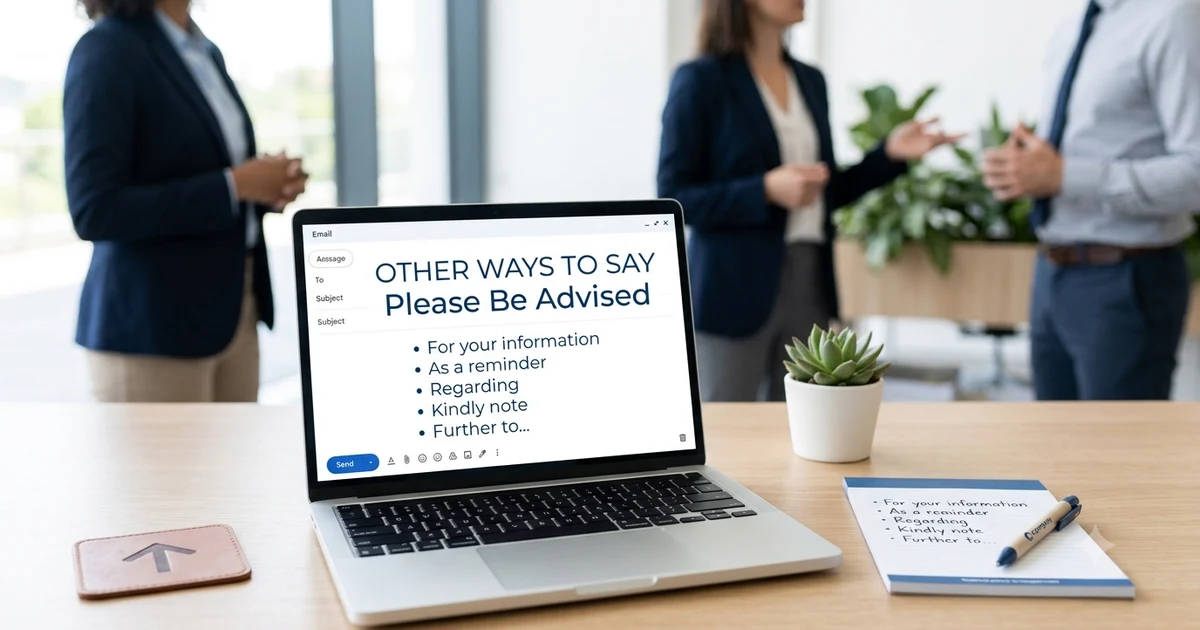 other ways to say please be advised