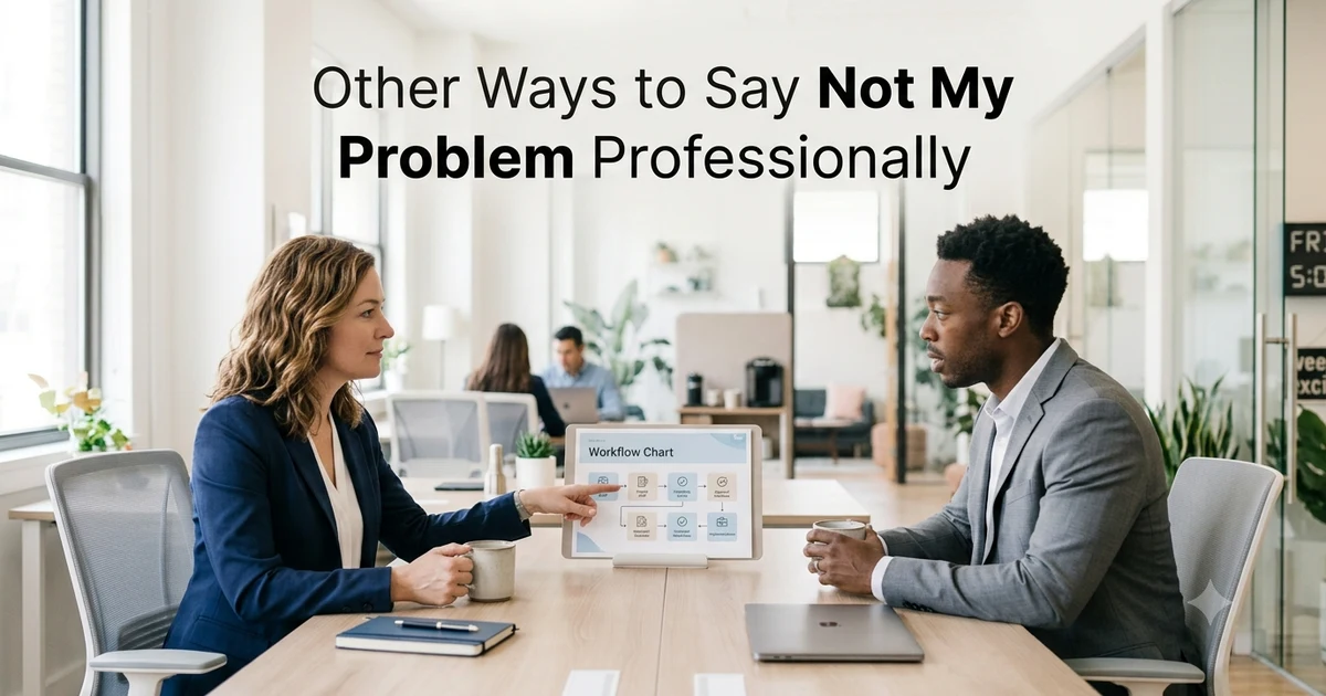 other ways to say not my problem professionally