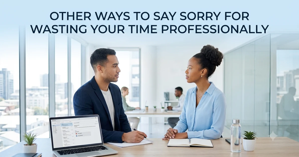other ways to say sorry for wasting your time professionally