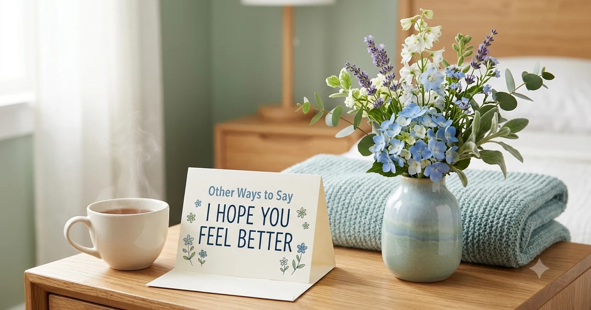 other ways to say i hope you feel better
