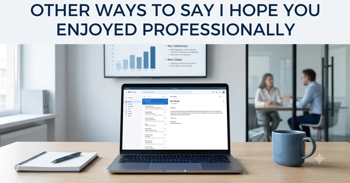 other ways to say i hope you enjoyed professionally