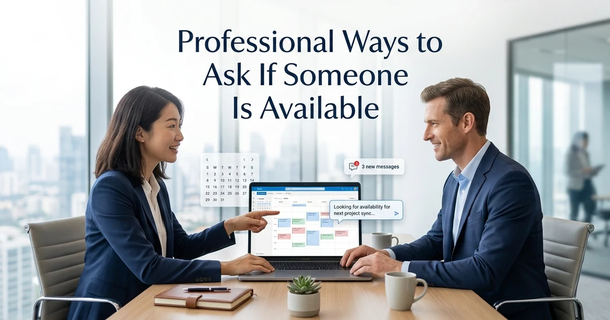 other ways to say are you free professionally