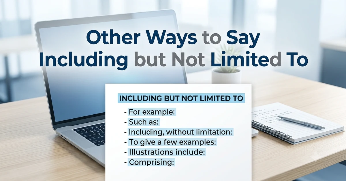 other ways to say including but not limited to