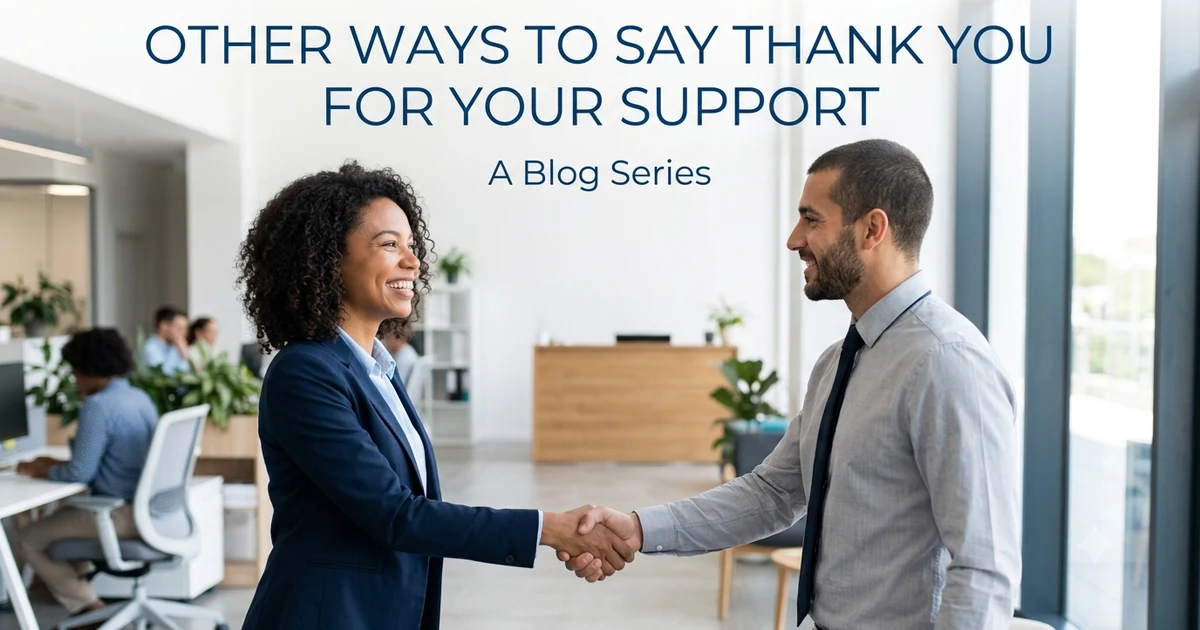 other ways to say thank you for your support
