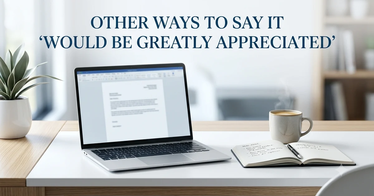 other ways to say it would be greatly appreciated