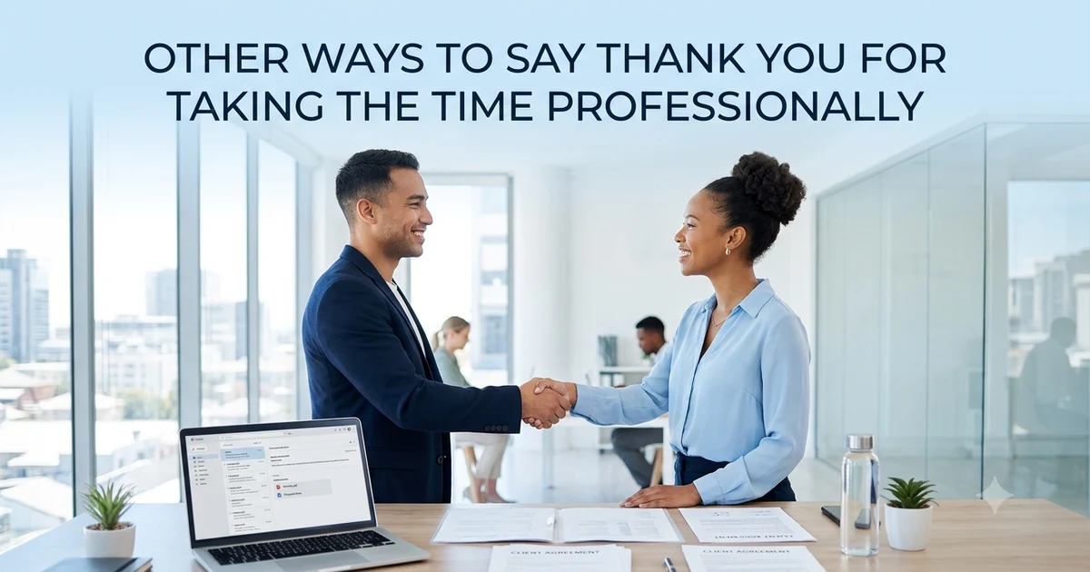 other ways to say thank you for taking the time professionally