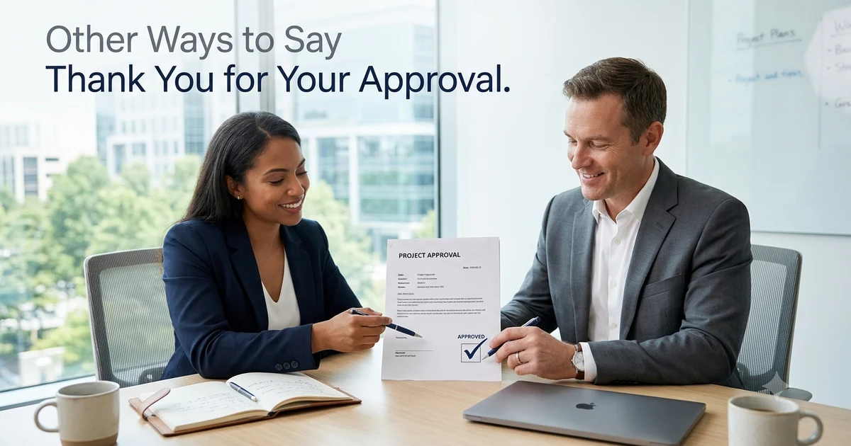 other ways to say thank you for your approval