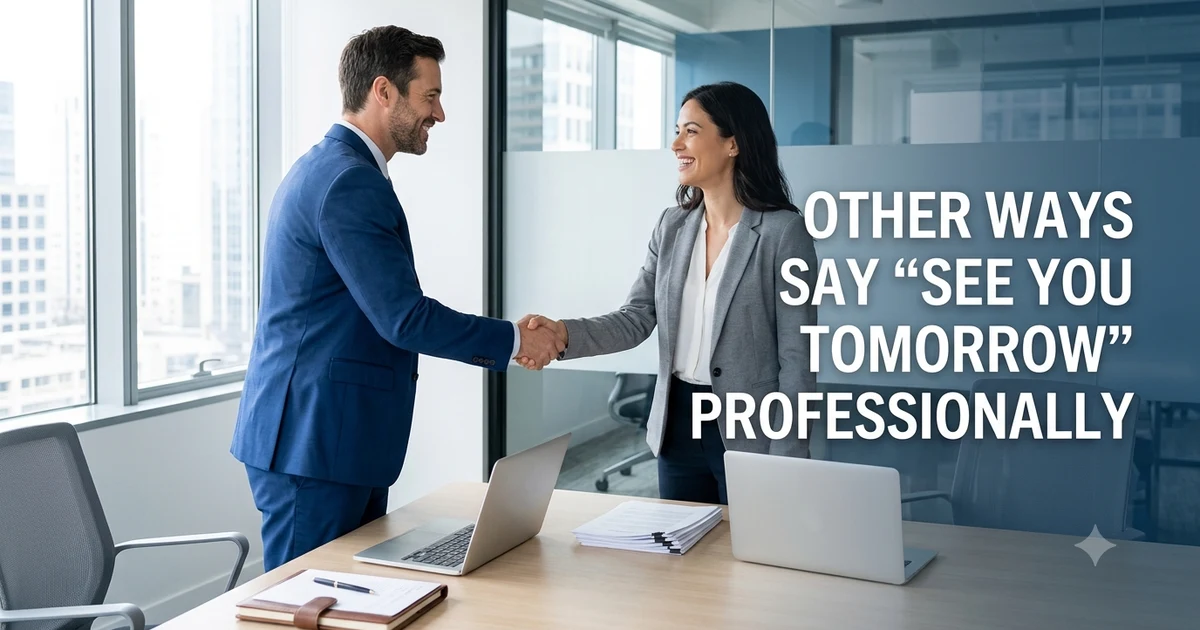 other ways to say see you tomorrow professionally