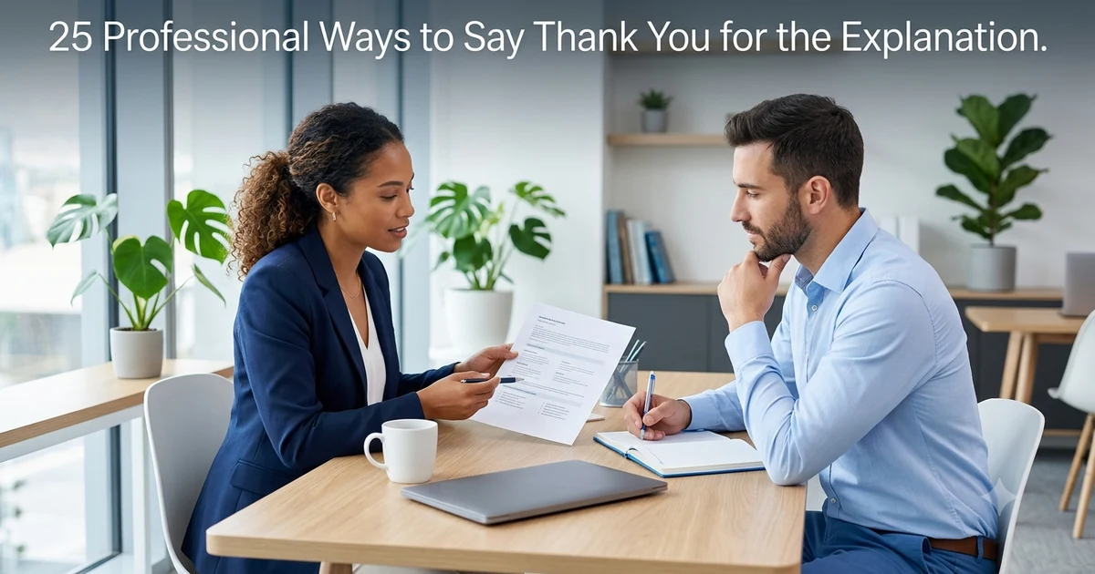 other ways to say thank you for the explanation professionally 2