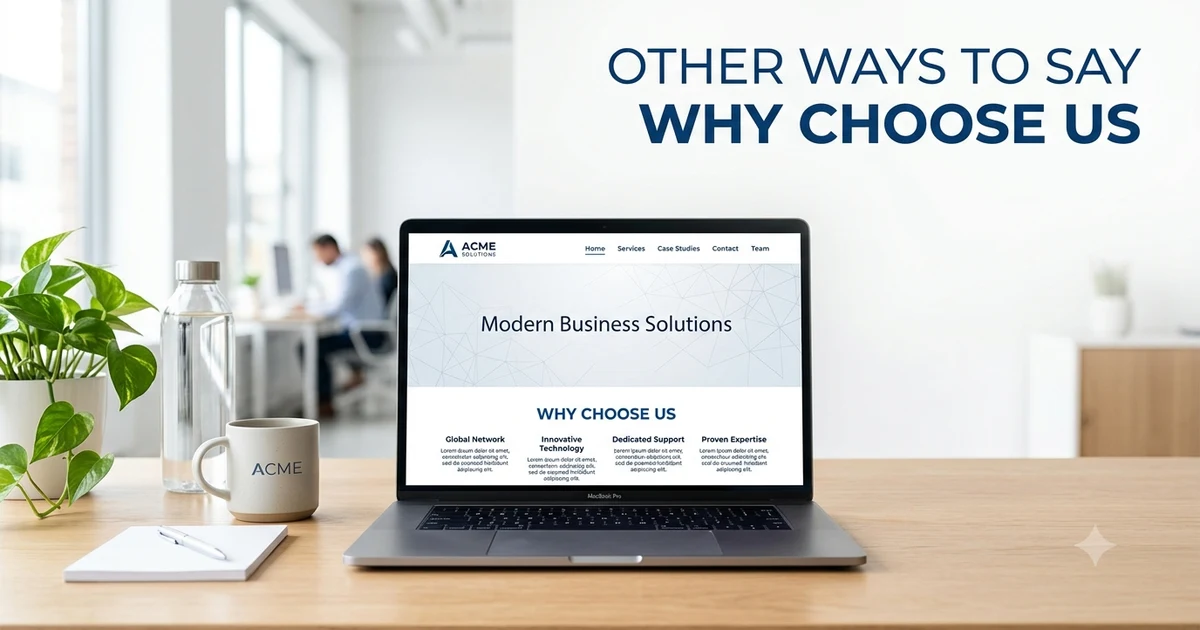 other ways to say why choose us