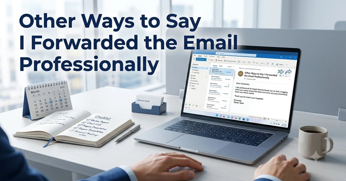 other ways to say i forwarded the email professionally