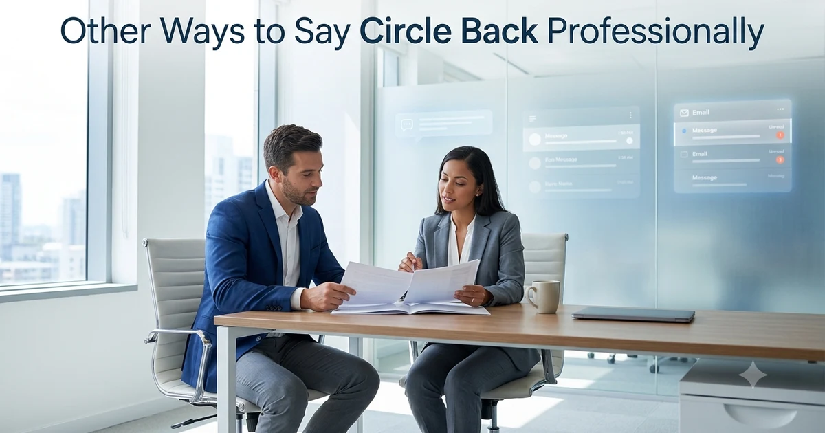 other ways to say circle back professionally