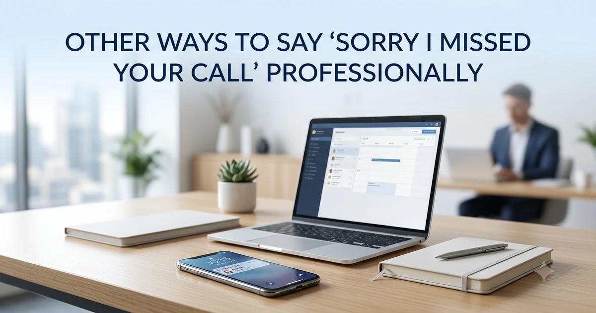 other ways to say sorry i missed your call professionally