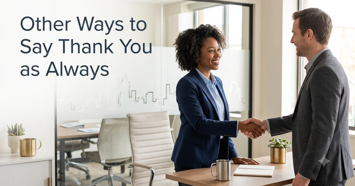 other ways to say thank you as always