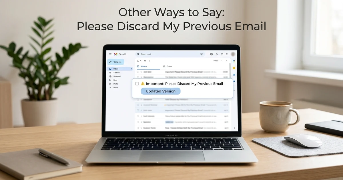 other ways to say please discard my previous email