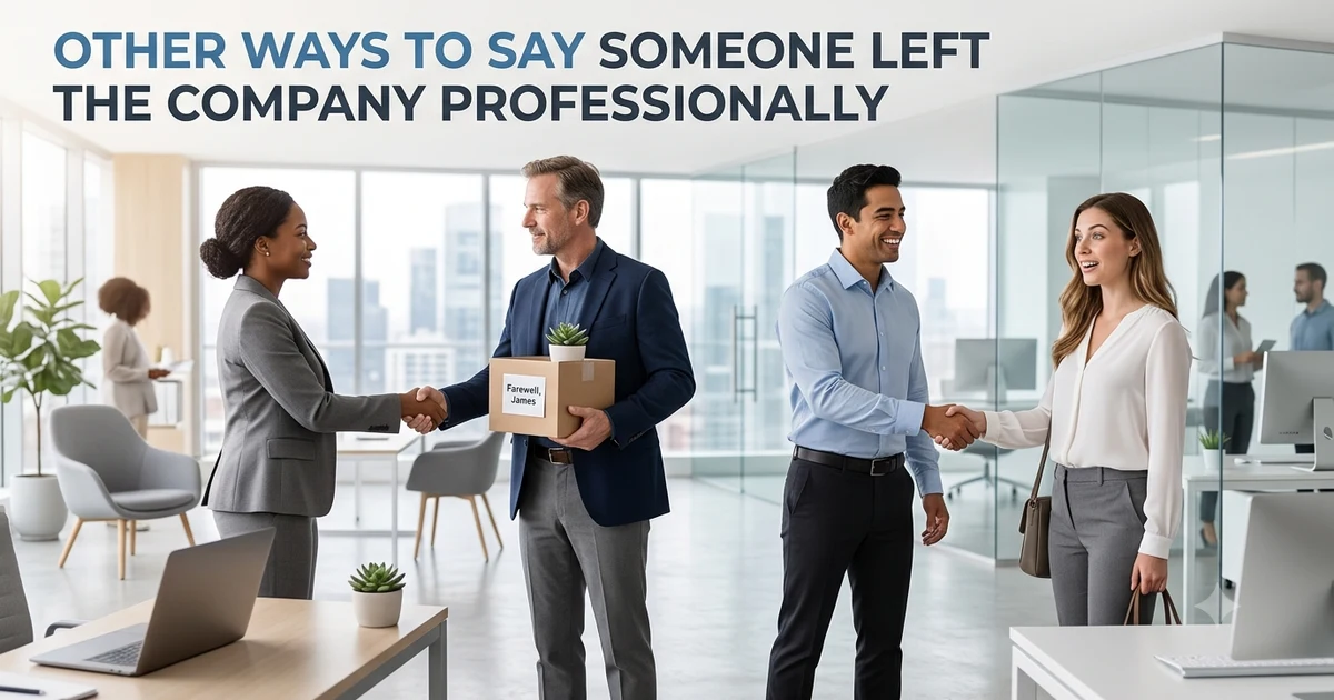 other ways to say someone left the company professionally