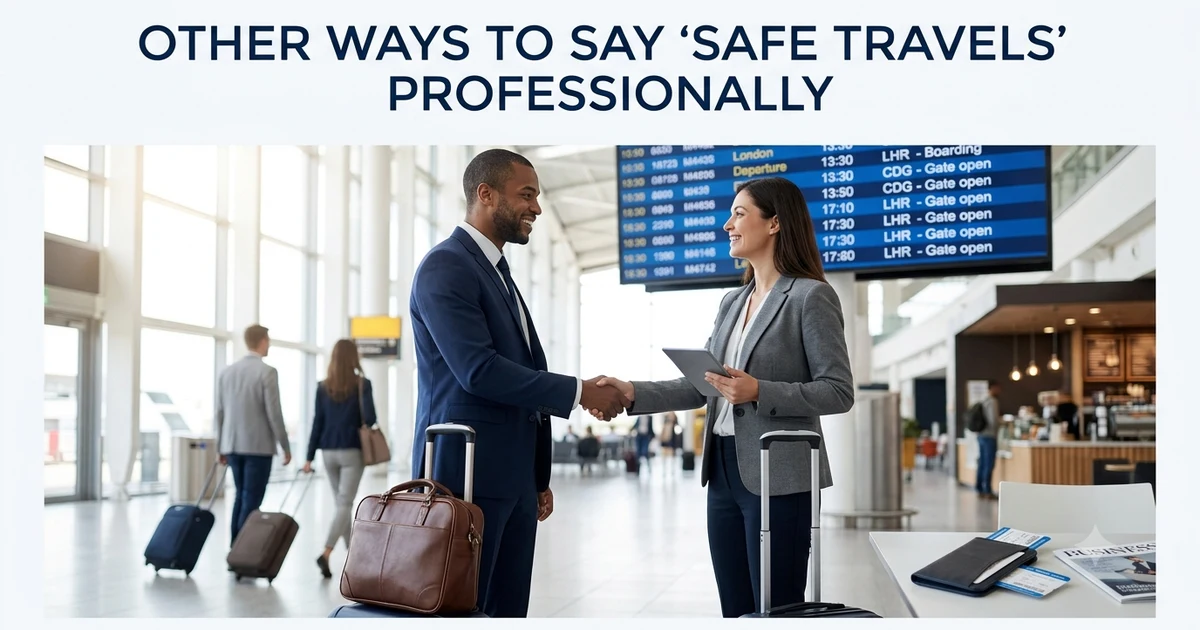 other ways to say safe travels professionally