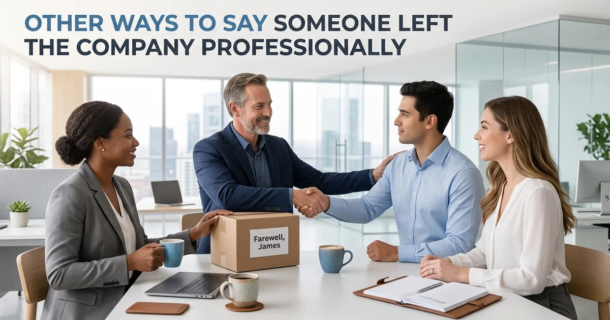 other ways to say someone left the company