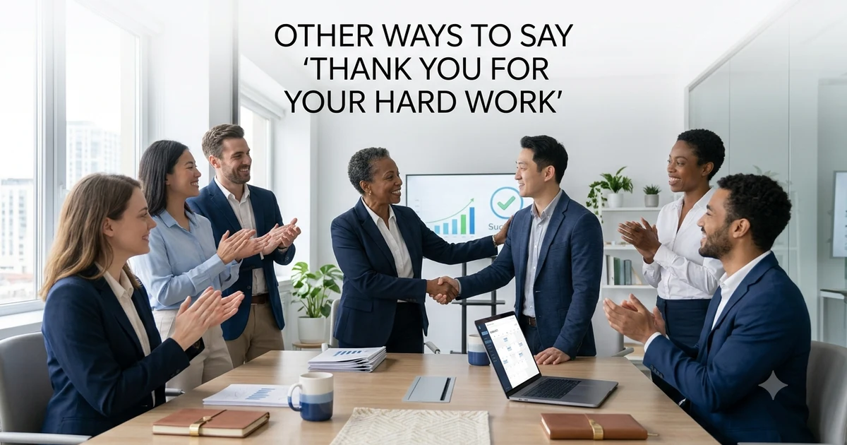 other ways to say thank you for your hard work