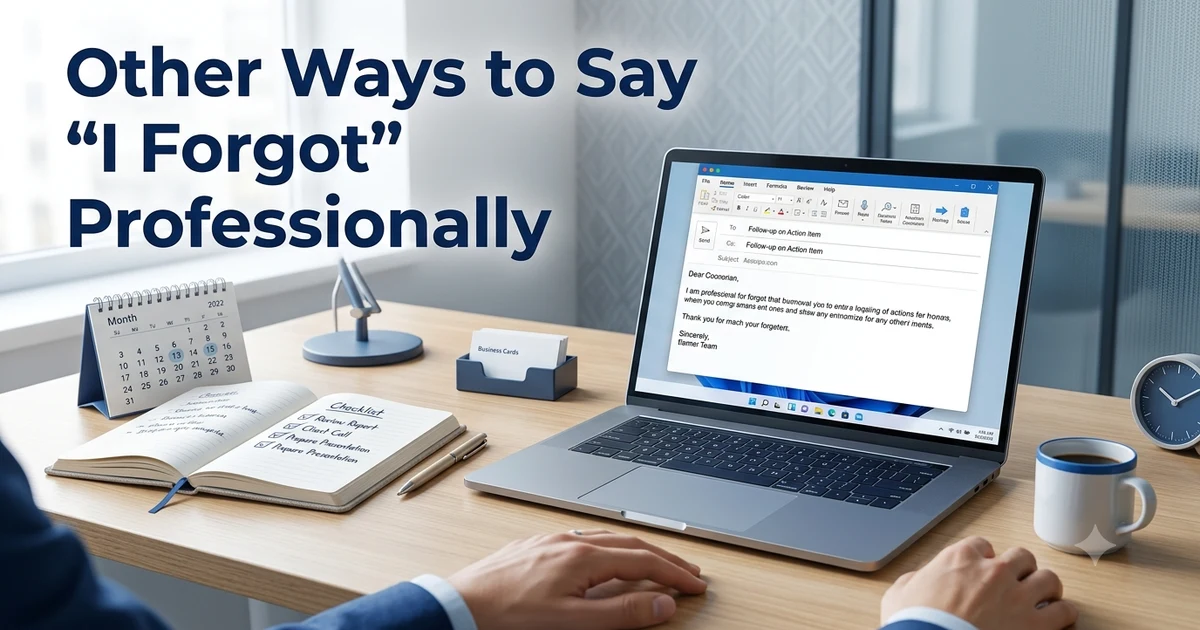 other ways to say i forgot professionally
