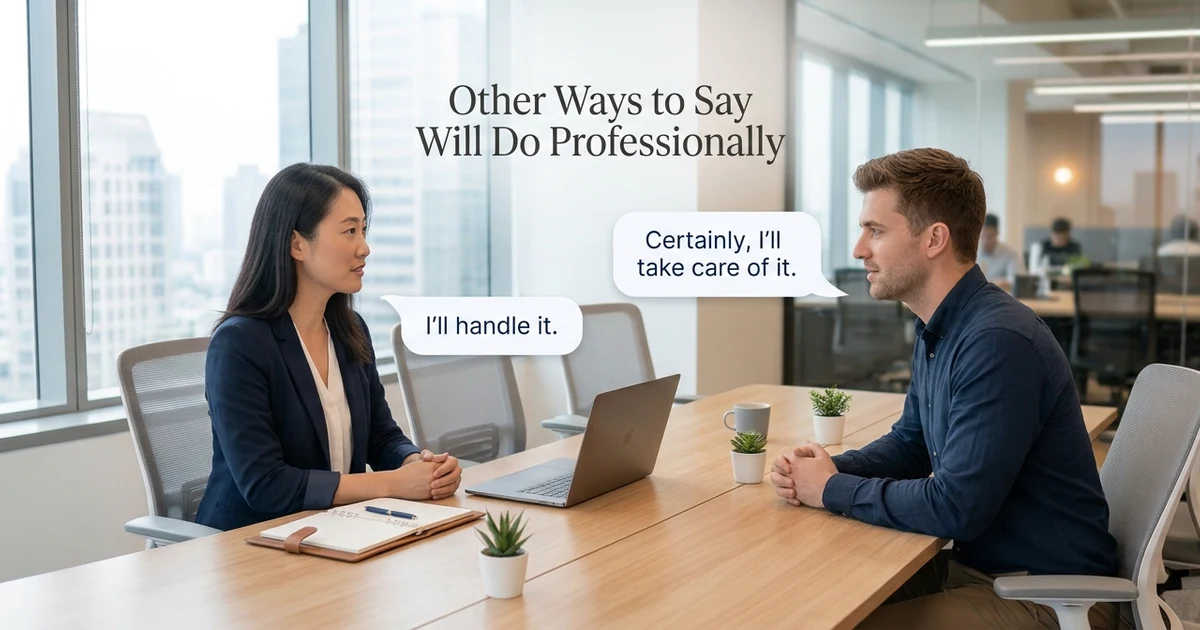 other ways to say will do professionally