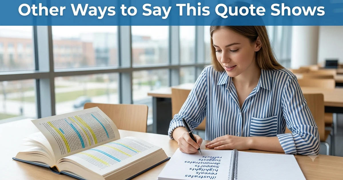 other ways to say this quote shows