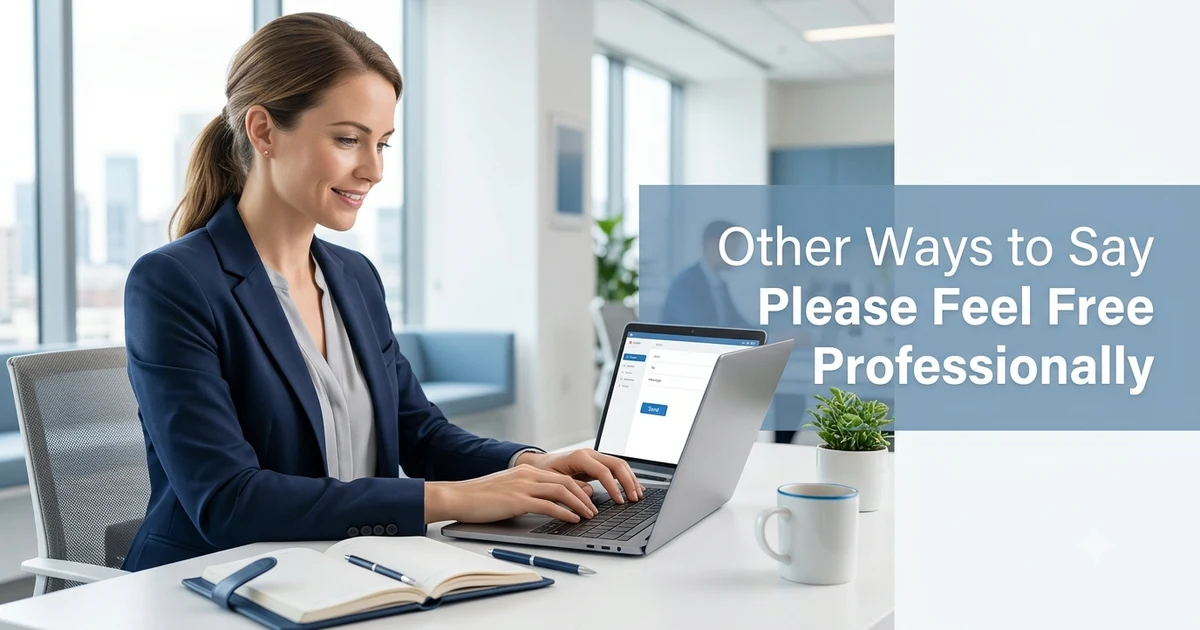 other ways to say please feel free professionally