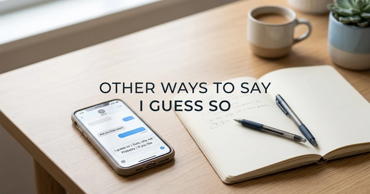other ways to say respond i guess so