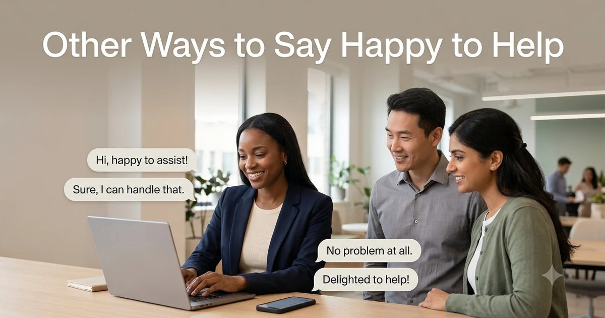 other ways to say happy to help