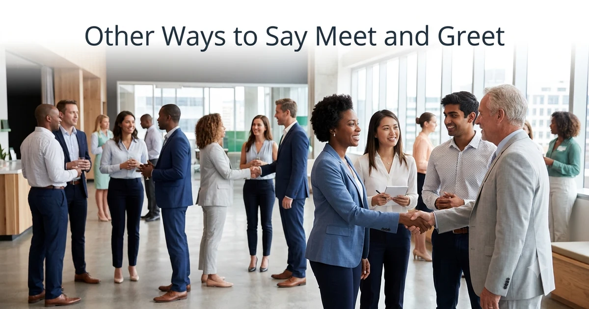 other ways to say meet and greet