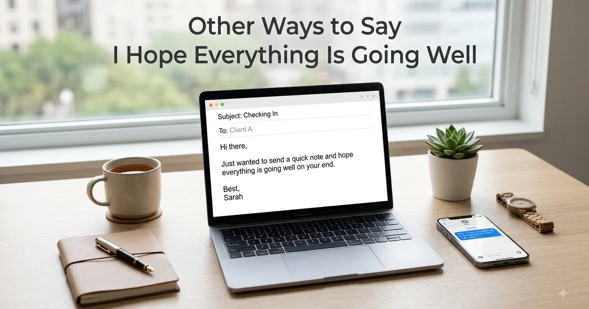 other ways to say i hope everything is going well