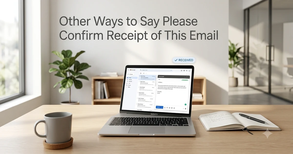 other ways to say please confirm receipt of this email